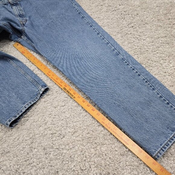 Levis 550 Jeans Men 42x30 (Fits 38x30) Blue Relaxed Tapered Fit 90s Denim - Picture 10 of 12